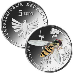 5 Euro Gedenkmünze Deutschland 2024 bfr. - Hainschwebfliege