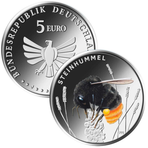 5 Euro Gedenkmünze Deutschland 2024 PP - Steinhummel