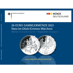 20 Euro Deutschland 2023 Silber PP - Hans im Glück