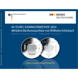 20 Euro Deutschland 2023 Silber PP - Rechenmaschine von Wilhelm Schickard