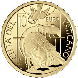 10 Euro Gedenkmünze Vatikan 2022 Gold PP - Die Taufe...