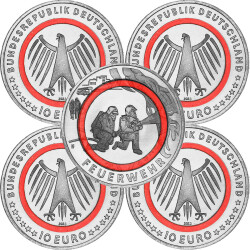 5 x 10 Euro Gedenkmünze Deutschland 2023 bfr. -...