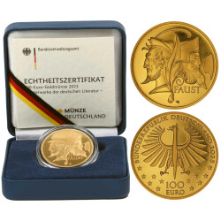 100 Euro Deutschland 2023 Gold st -  J. W. Goethe "Faust" - F Stuttgart