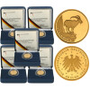 5 x 20 Euro Goldmünze "Steinbock" - Deutschland 2023 - Serie "Rückkehr der Wildtiere" - Set ADFGJ