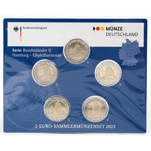 2 Euro Gedenkmünze Deutschland 2023 st - Elbphilharmonie - im Blister