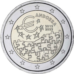2 Euro Gedenkmünze Andorra 2022 st - Währungsvereinbarung