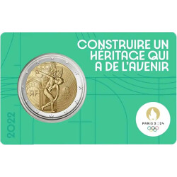 2 Euro Gedenkm&uuml;nze Frankreich 2022 st - Olympia...