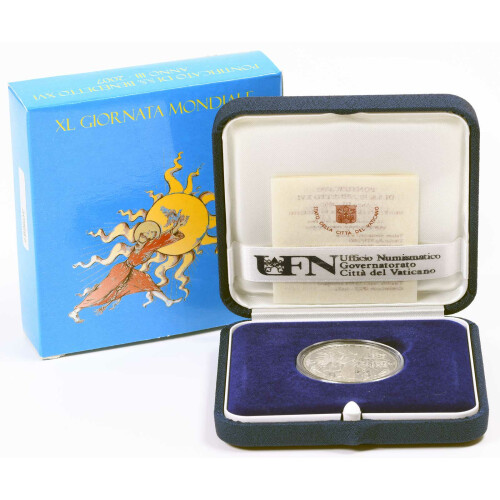5 Euro Gedenkmünze Vatikan 2007 Silber PP - Weltfriedenstag 2007