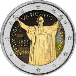 2 Euro Gedenkmünze Vatikan 2022 st - Papst Paul VI....