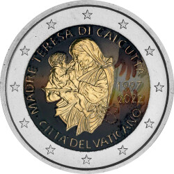 2 Euro Gedenkmünze Vatikan 2022 st - Mutter Theresa...
