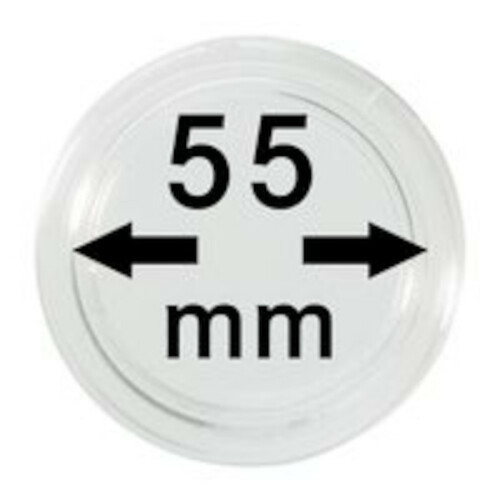 LINDNER Münzkapseln für dickere Münzen, per Stück Ø 55mm / 3,2mm