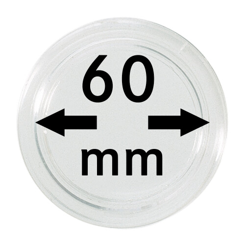 LINDNER Münzkapseln für dickere Münzen, per Stück Ø 60mm / 5,3mm
