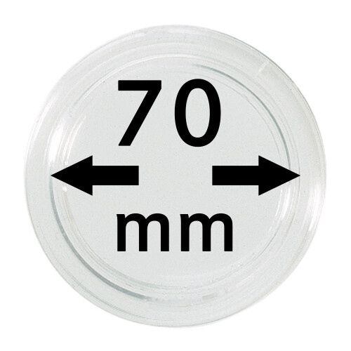 LINDNER Münzkapseln für dickere Münzen, per Stück Ø 70mm / 5,5mm