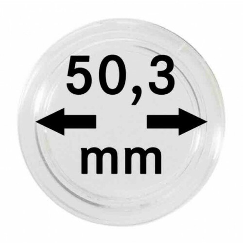 LINDNER Münzkapseln für dickere Münzen, 10er-Packung Ø 50,3mm / 8,5mm