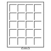 LEUCHTTURM Münzbox mit eckigen Fächern, rauchfarben bis 48 mm Ø