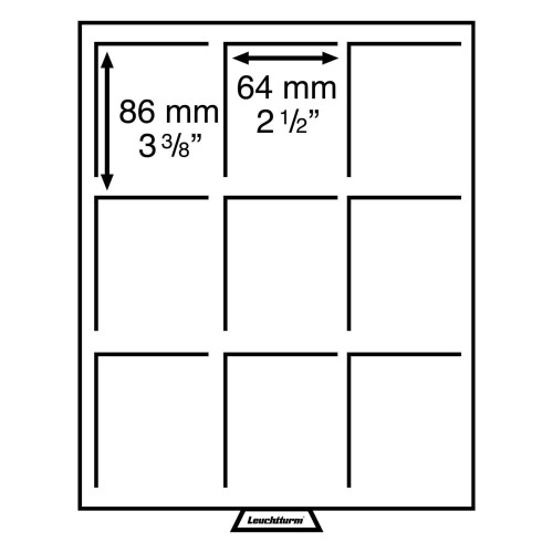 LEUCHTTURM Münzbox XL rauchfarben 64 x 86 mm (Slabs)
