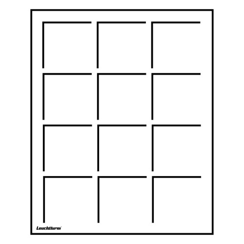 LEUCHTTURM Münztableau S, 2er Pack 12 Fächer Ø 48mm