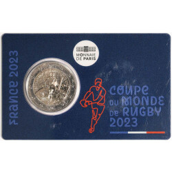 2 Euro Gedenkmünze Frankreich 2023 st - Rugby...