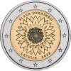 2 Euro Gedenkmünze Lettland 2023 bfr. - ukrainische Sonnenblume