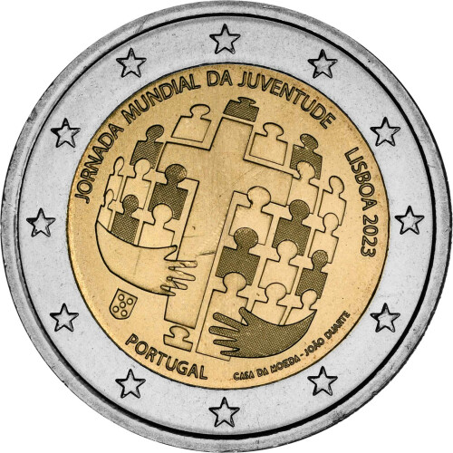 2 Euro Gedenkmünze Portugal 2023 bfr. - Weltjugendtag Lissabon 2023