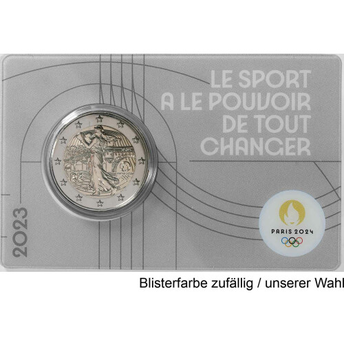 2 Euro Gedenkmünze Frankreich 2023 st - Olympia Säerin - Blister