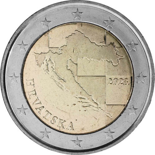 2 Euro Kursmünze Kroatien 2023 bankfrisch