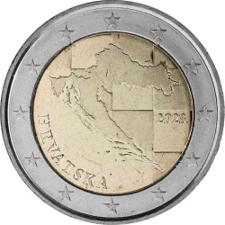 2 Euro Kursm&uuml;nze Kroatien 2023 bankfrisch