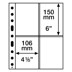 Kunststoffhüllen GRANDE 5er Pack Schwarz 2/2 106 x...