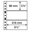 Kunststoffhüllen GRANDE 5er Pack Schwarz 3er 216 x 98 mm
