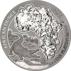 100 Francs Ruanda 2023 - 1 Unze Platin BU - African...