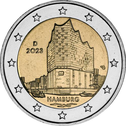 2 Euro Gedenkmünze Deutschland 2023 bfr. - Elbphilharmonie