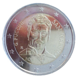 2 Euro Gedenkmünze San Marino 2014 - Giacamo Puccini...