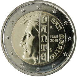 2 Euro Gedenkmünze San Marino 2015 st - Dante...