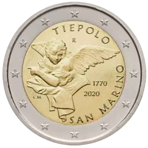 2 Euro Gedenkmünze San Marino 2020 st - Tiepolo - in Kapsel