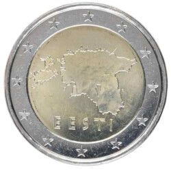 2 Euro Kursm&uuml;nzen aus Estland bankfrisch