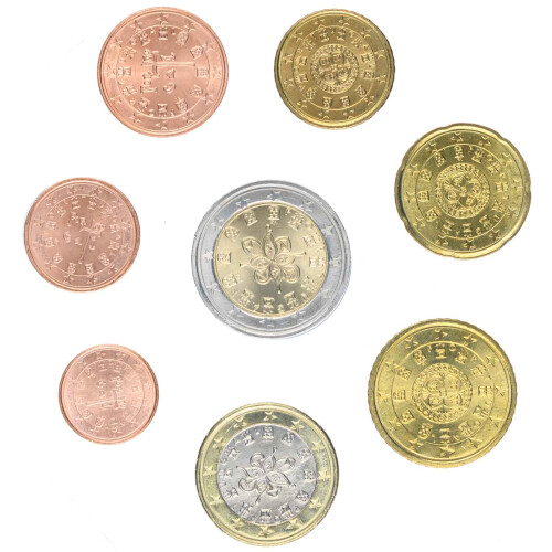KMS Portugal 2013 1 cent - 2 Euro lose bankfrisch