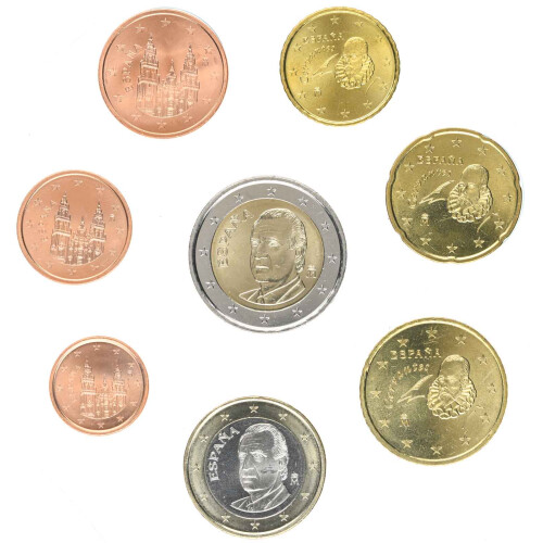 Kursmünzensatz Spanien lose - bankfrisch