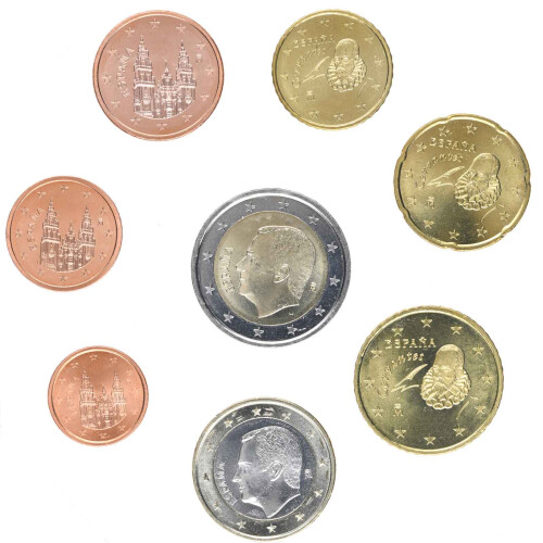 Kursmünzensatz Spanien lose - bankfrisch 2015 neues Motiv