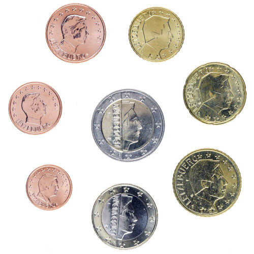 Kursmünzensatz Luxemburg lose - bankfrisch 2002