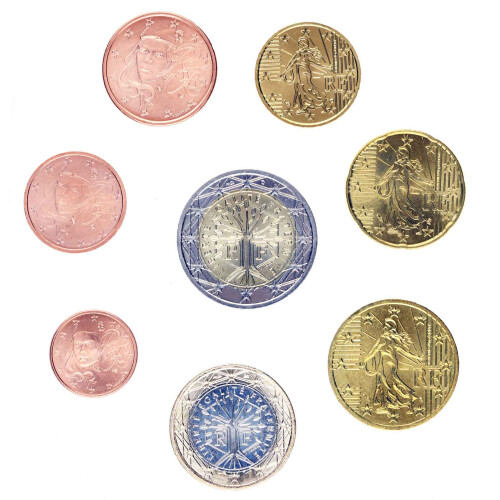 Kursmünzensatz Frankreich lose - bankfrisch gemischt