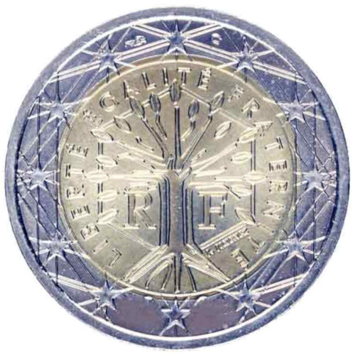 2 Euro Kursmünze Frankreich bankfrisch