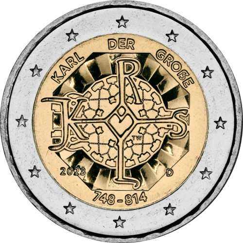 2 Euro Gedenkmünze Deutschland 2023 bfr. - Karl der Große
