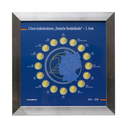 Präsentationsrahmen PRESSO für die zweite 2€-Serie Dt. Bundesländer, für 16 Münzen, 35 x 35 cm