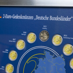 Präsentationsrahmen PRESSO für die zweite 2€-Serie Dt. Bundesländer, für 16 Münzen, 35 x 35 cm