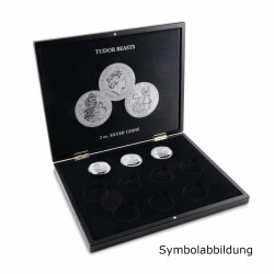 Münzkassette VOLTERRA für 10 Silbermünzen 2 oz „Tudor Beasts“