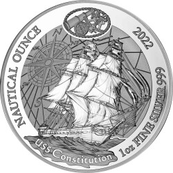 50 Francs Ruanda 2022 - 1 Unze Silber BU - Nautical...