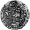 1000 Francs Ruanda 2022 - 3 Unzen High Relief Silber BU - Nautical Ounce: USS Constitution