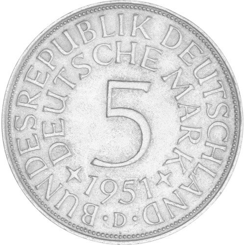 5 DM Kursmünze 1951 D
