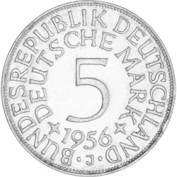 5 DM Kursmünze 1956 J