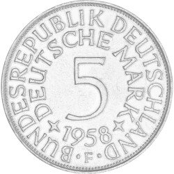 5 DM Kursmünze 1958 F